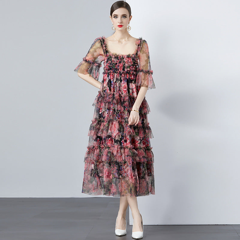 Mesh Stitching Style Dress