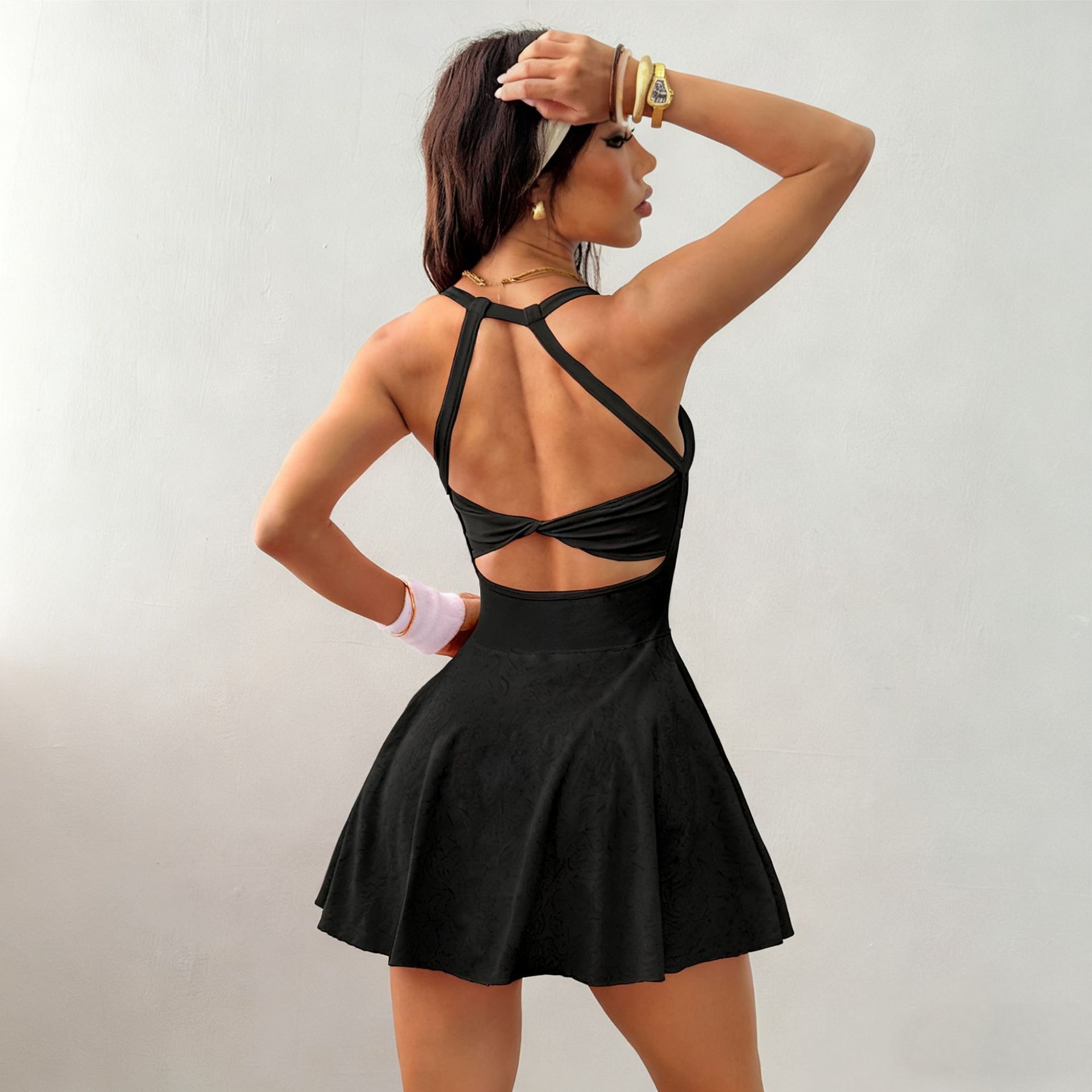 M Chic Boutique one-piece tennis skirt for activewear, shown in a stylish design suitable for sports and active lifestyles.