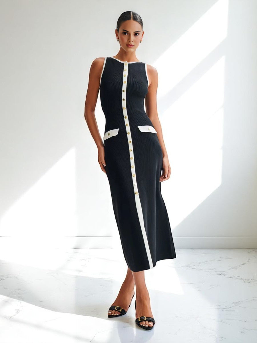 Solid-Color Slimming Sleeveless Dress - M Chic Boutique