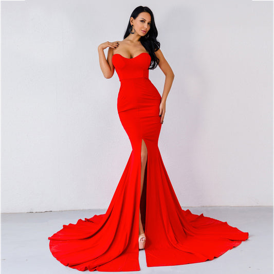 Long Evening Off-the-shoulder Elegant Dress