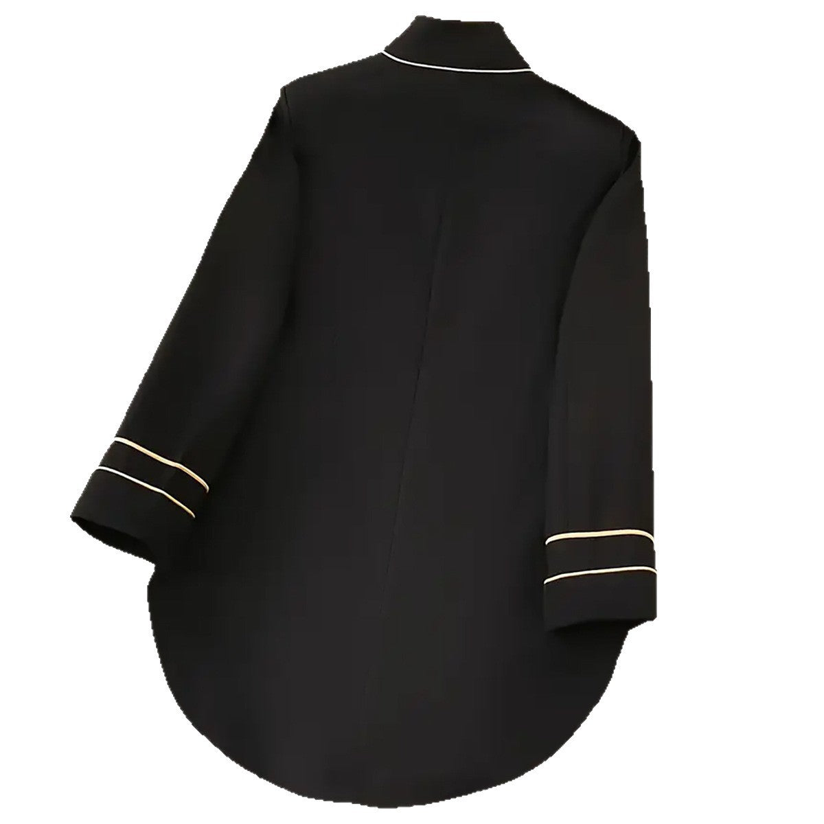 Elegant high-end coat from M Chic Boutique displayed on a mannequin, showcasing its luxurious fabric and tailored design.
