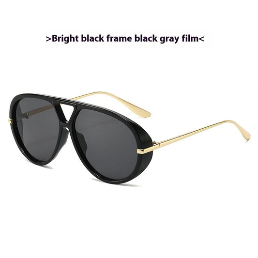 Large Frame Slim Look High-end Sunglasses
