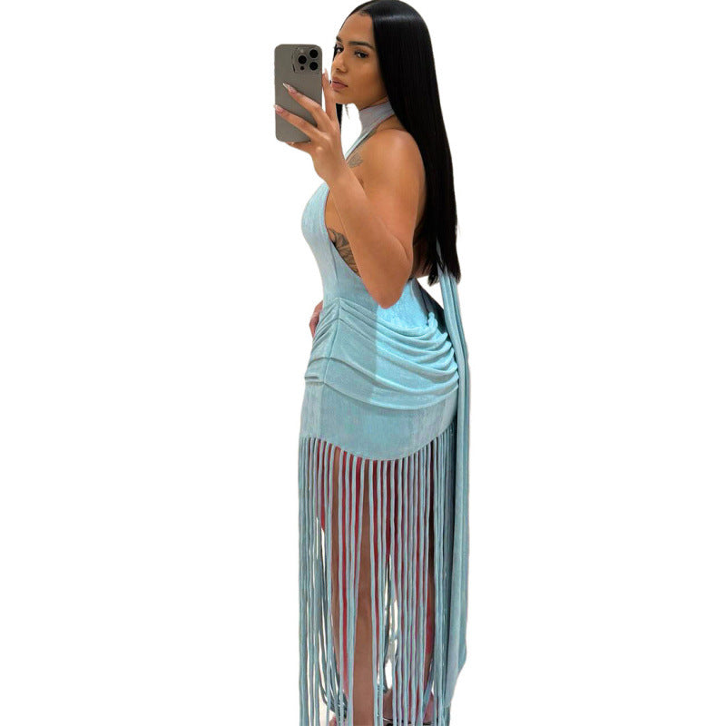 Tassel Backless Dress - M Chic Boutique
