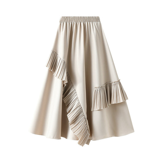Mid-length Slim Umbrella Skirt