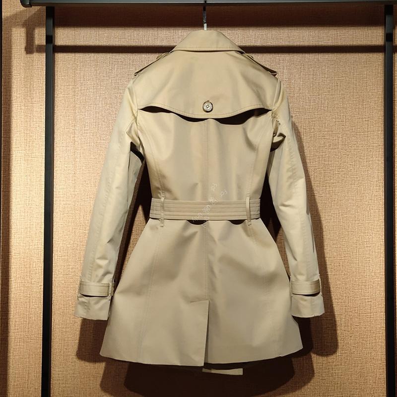 Front British Double Breasted Trench Coat