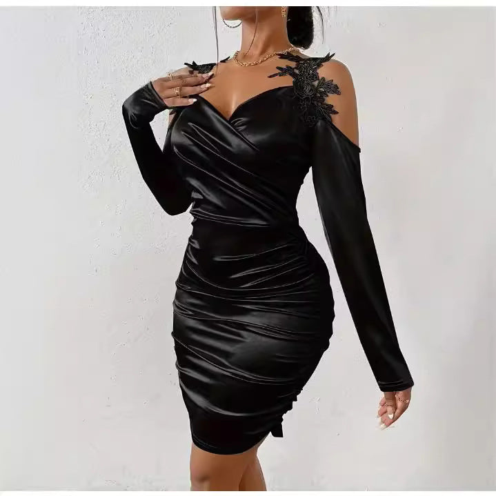 Lace Tight Draped Dress - M Chic Boutique