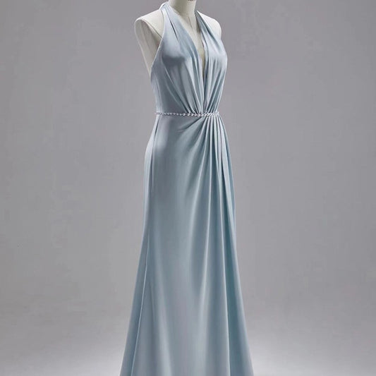 Solid Blue Halter