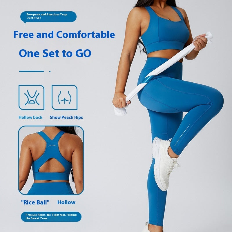 Slim fit Skinny Gym exercise suit from M Chic Boutique, featuring sleek activewear design with a comfortable stretch fit.
