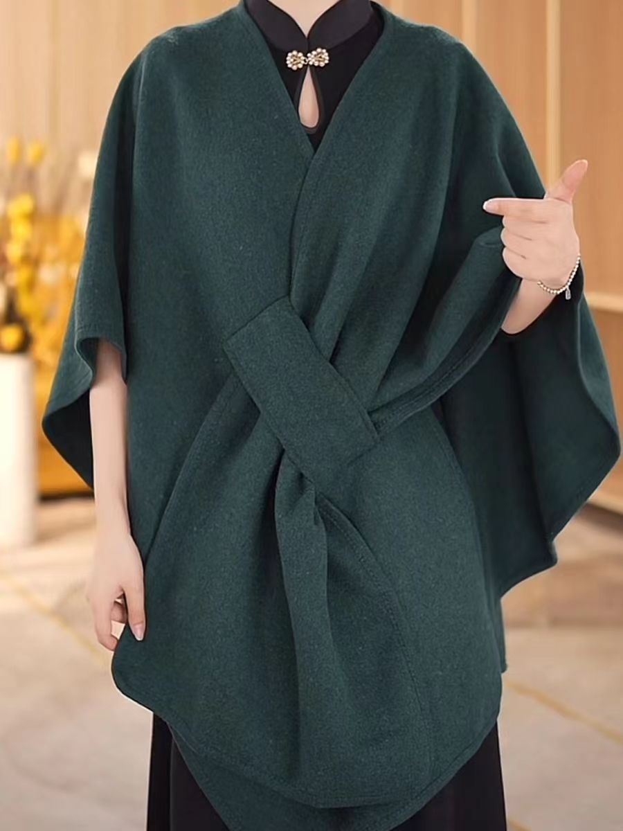 Fur Knitted Cardigan Cape And Shawl