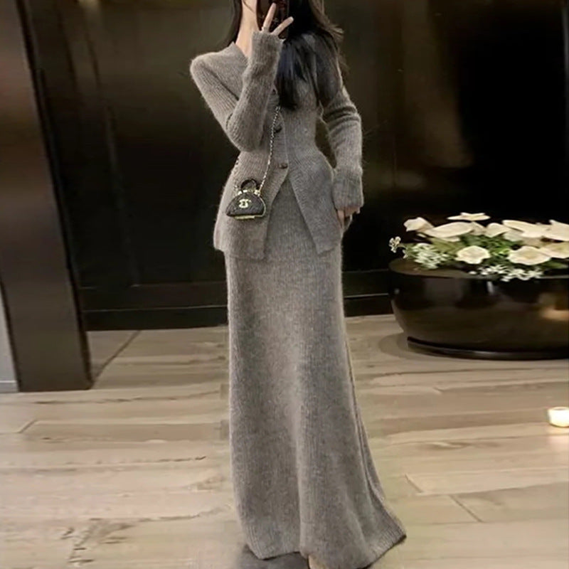 Slim Fit Knitted Sweater Suit