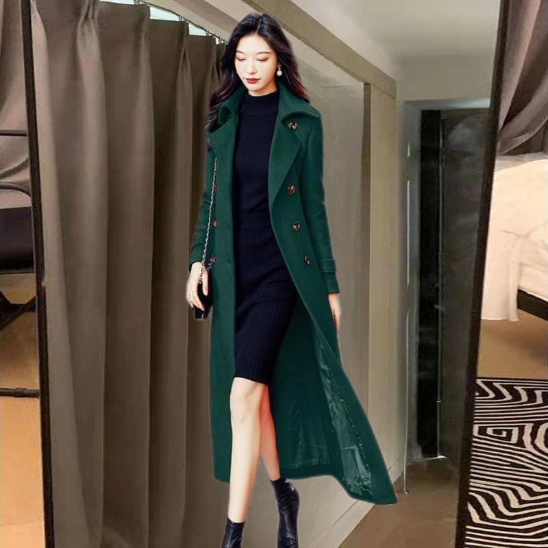 Wool Slim-fit Hepburn Style Overcoat