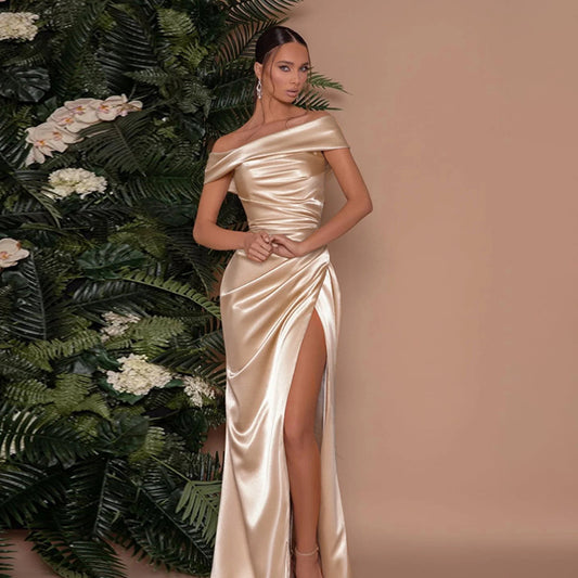 Socialite Style Elegant Split Dress