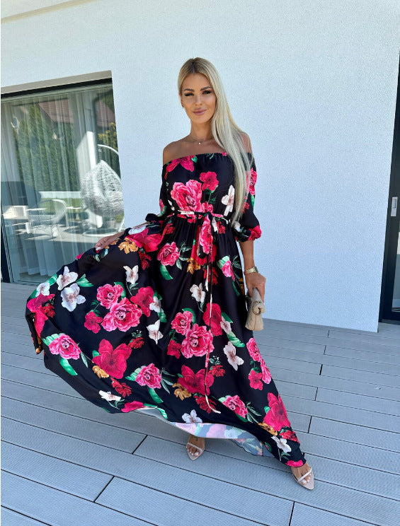 Seaside Elegant Printed Dress