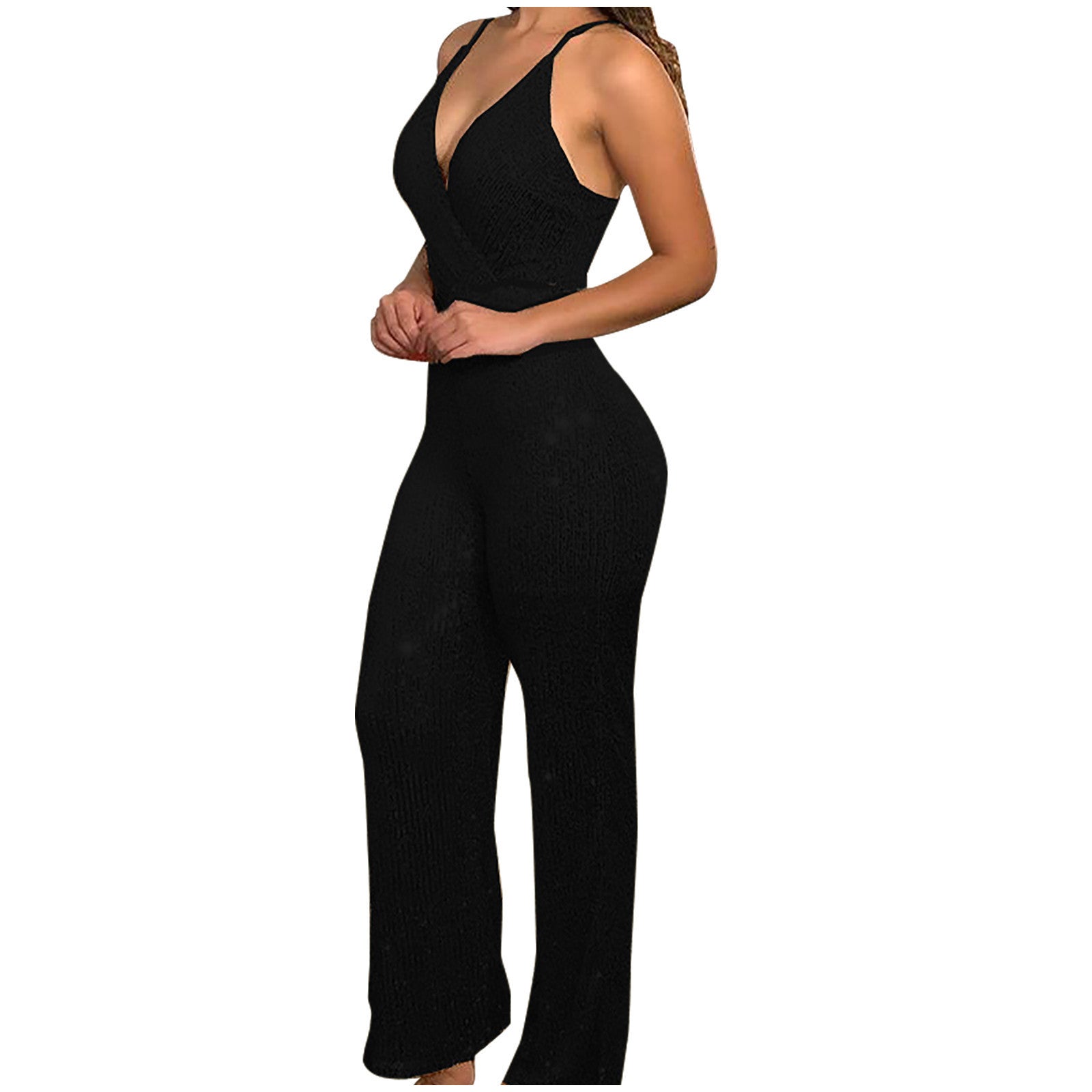 Sequin V-neck Bodycon Jumpsuit - M Chic Boutique