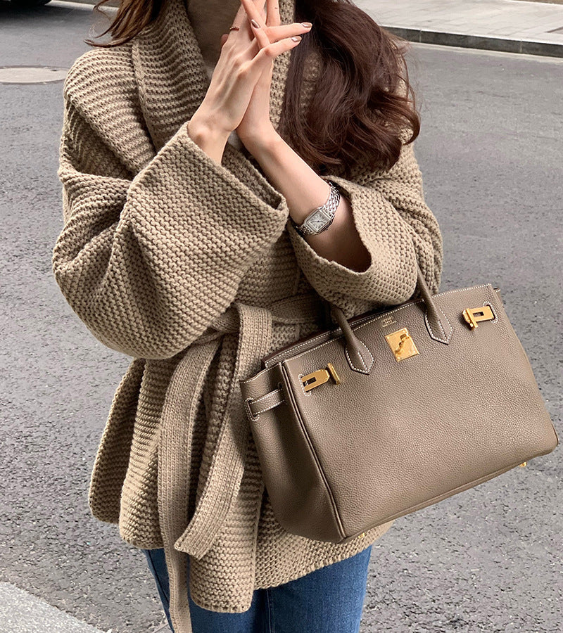 Tied Sweater Coat