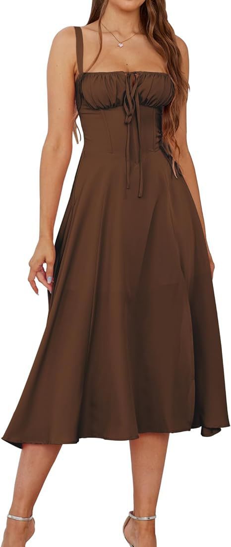 Mid-length Corset Elegant Slit Dress