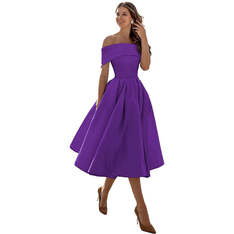 Strapless Satin Dress