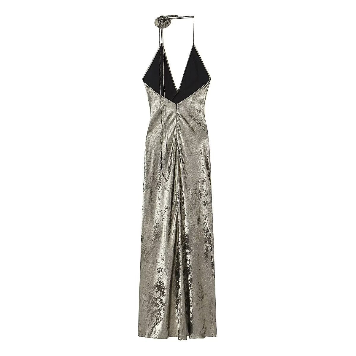 Metal Foil Flower Decoration Dress