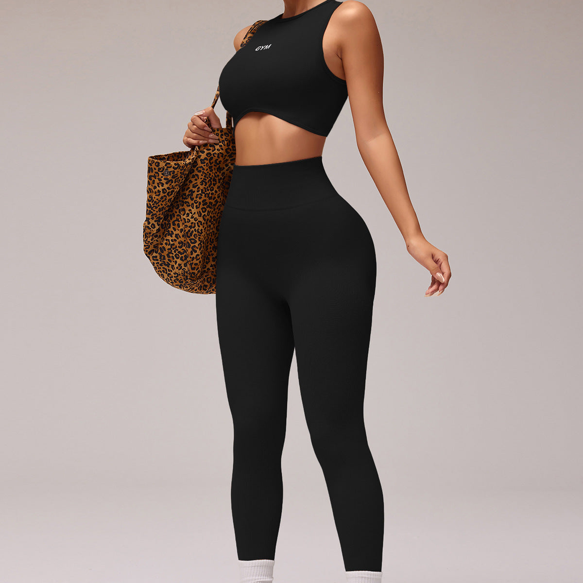 M Chic Boutique yoga top and pants activewear set, featuring a comfortable fitted design for workout and casual wear.