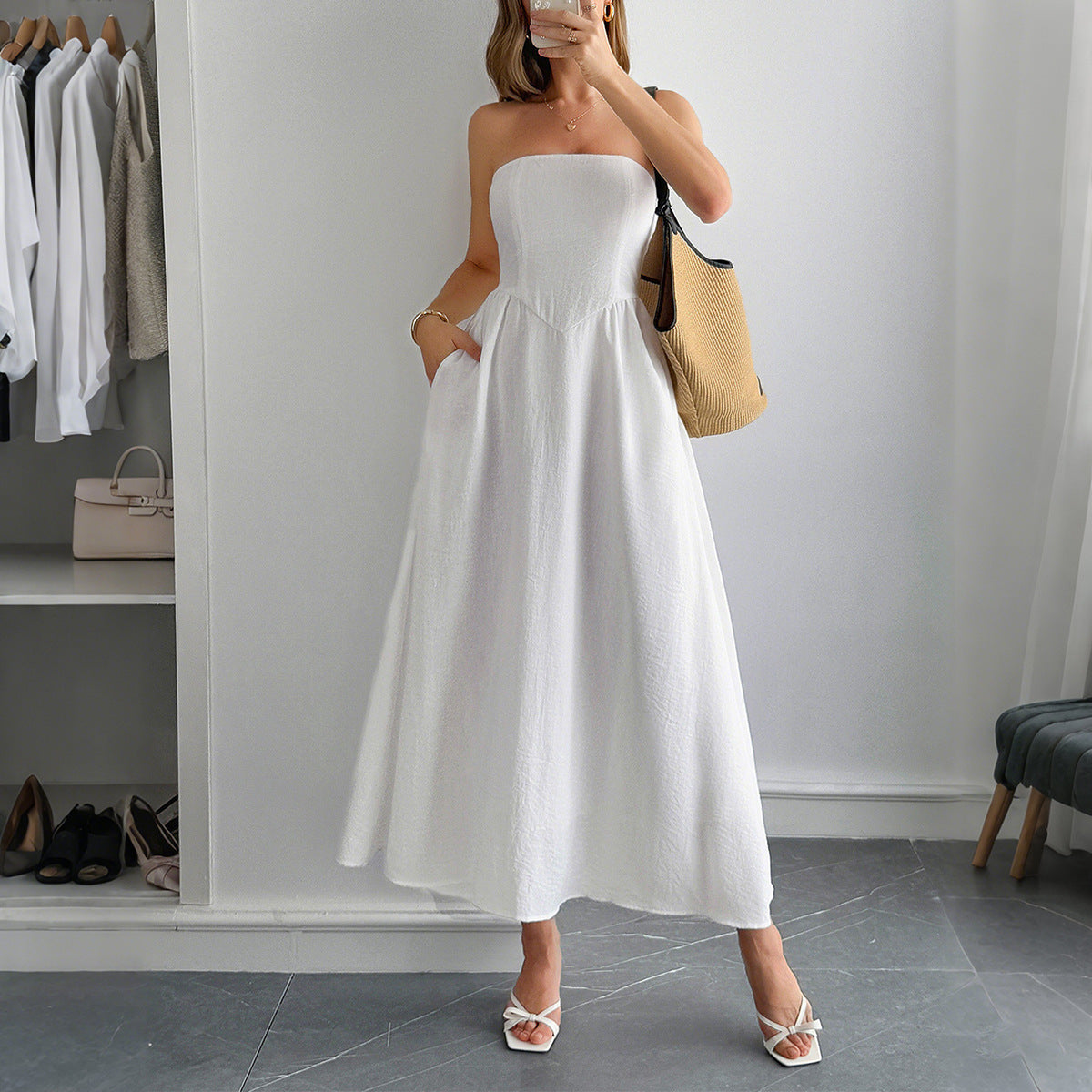 Tube Top A- Line European Dress
