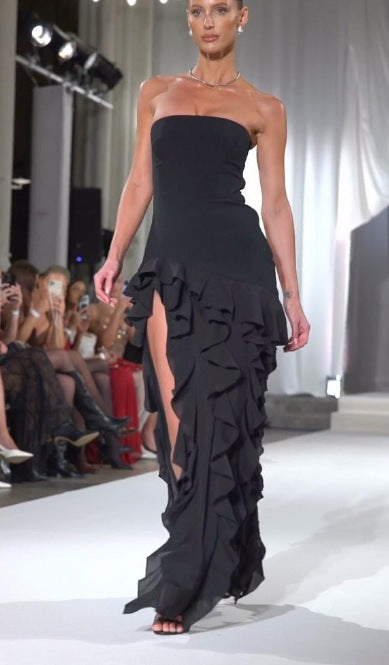 Split Stringy Dress