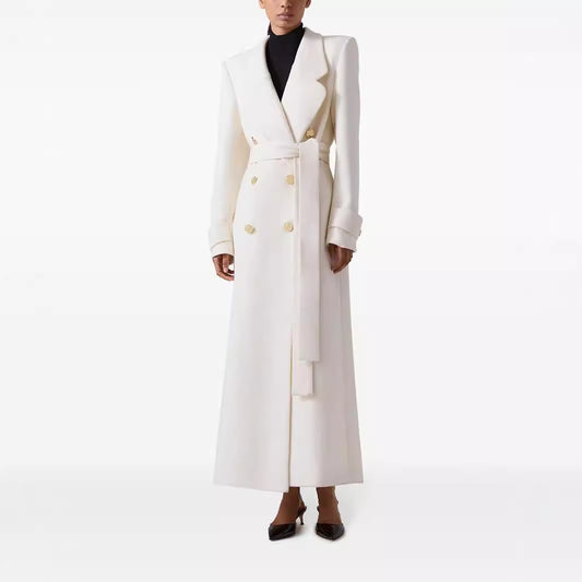 Lace Up Slim Fit Overcoat