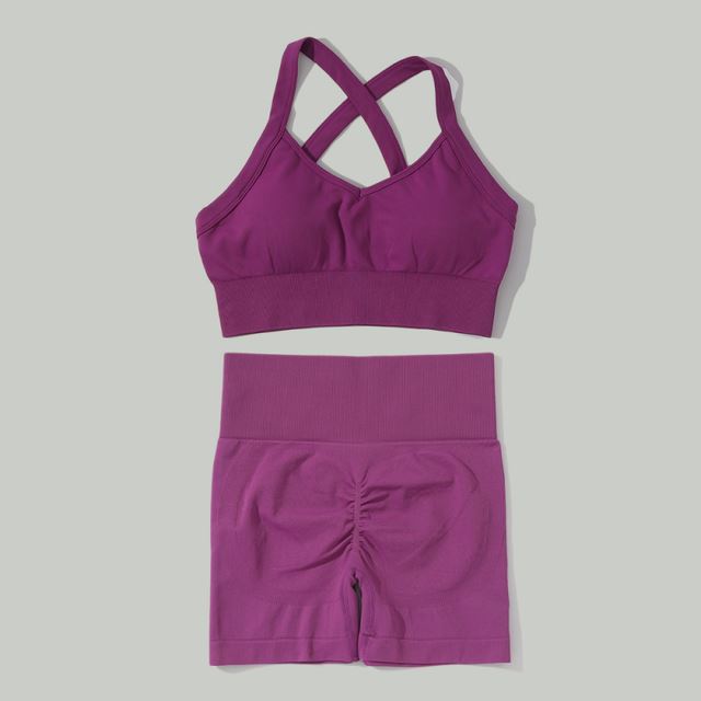 M Chic Boutique sport solid color activewear set with matching top and leggings, designed for comfortable workout wear.