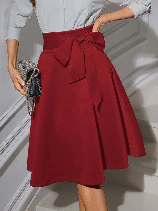 Knitted High Waist Strap Retro Skirt