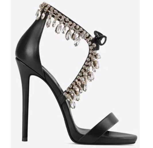 Stiletto Heel Rhinestone Simple Shoes
