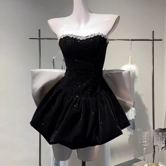 High-end Light Luxury Dress With Bow