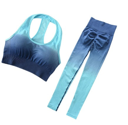 Two-piece seamless yoga and gym activewear set by M Chic Boutique, featuring a fitted sports bra and high-waisted leggings.