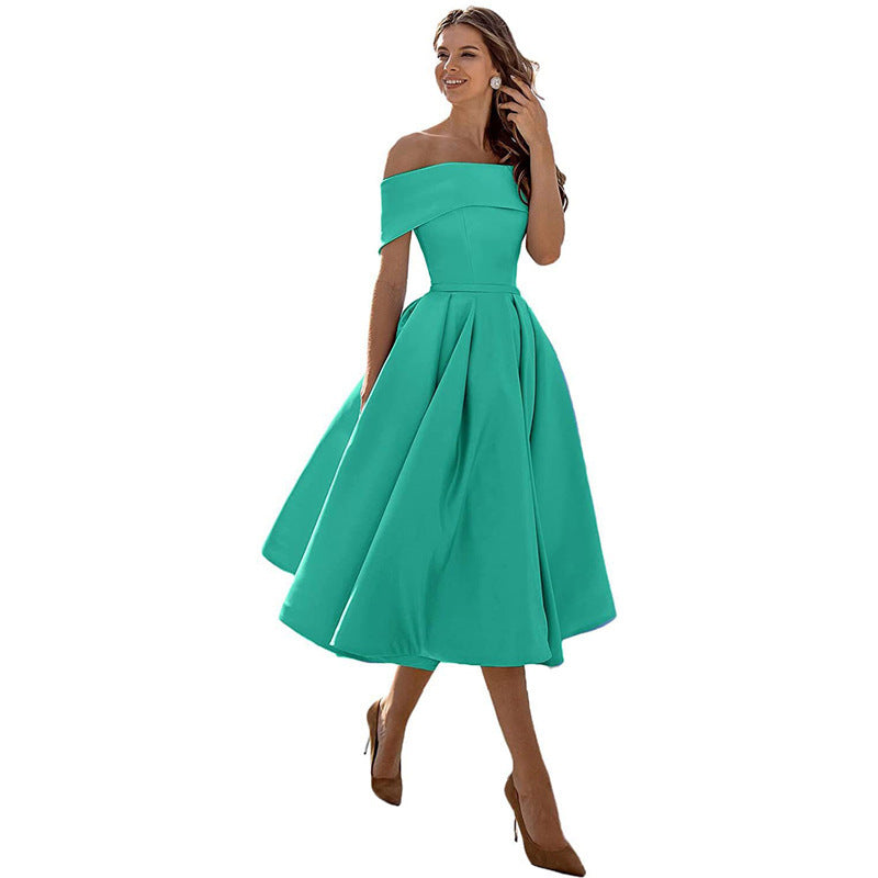 Strapless Satin Dress