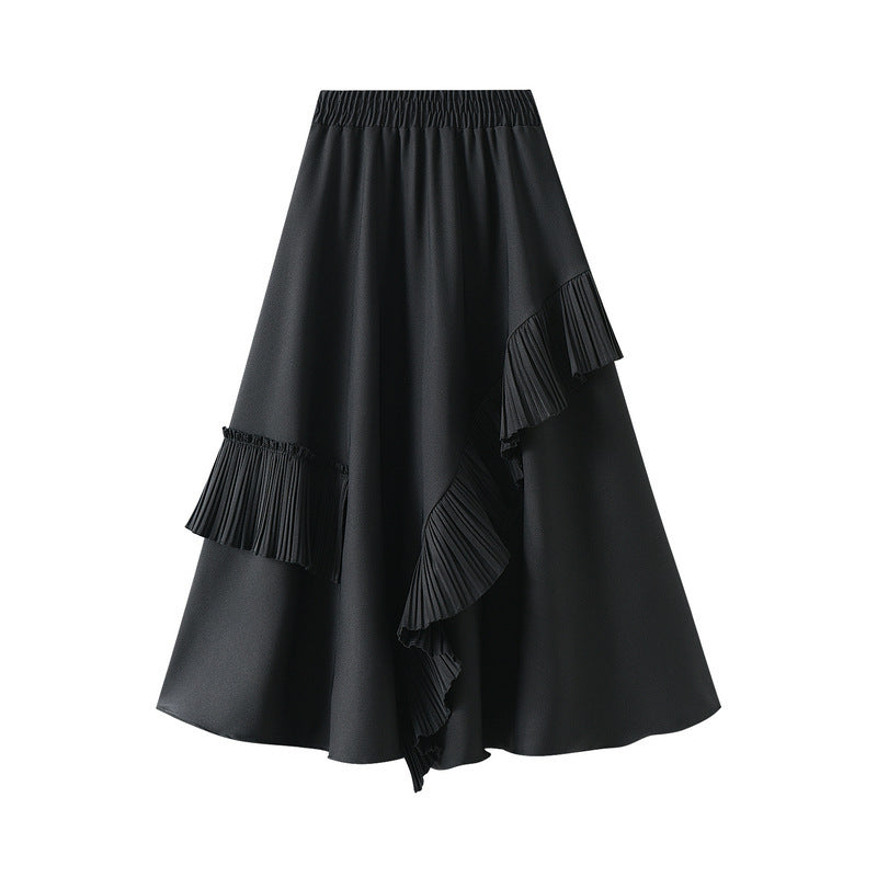 Mid-length Slim Umbrella Skirt