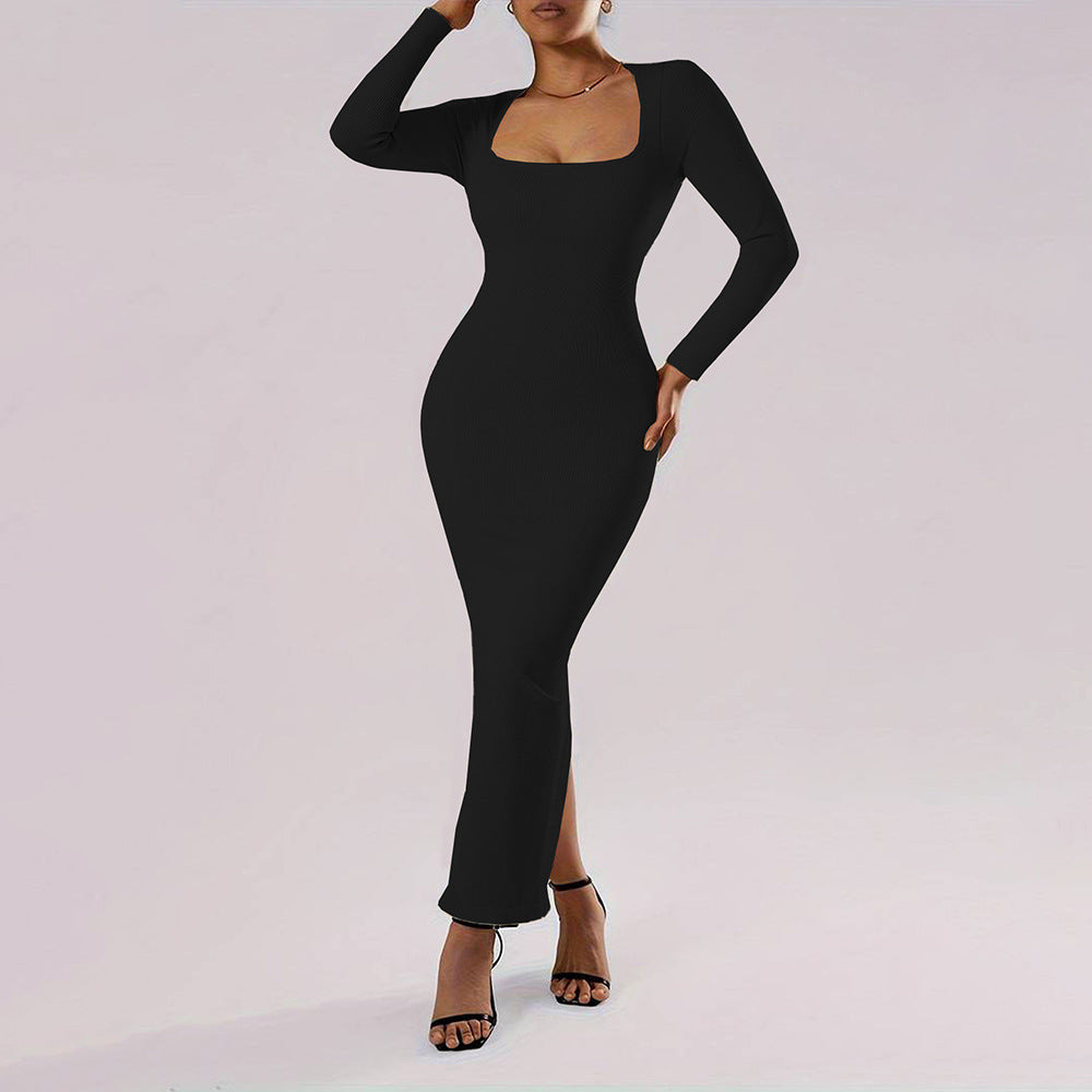 Square Collar Sheath Dress