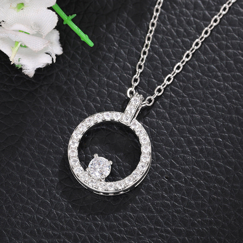 Simple Openwork Circle Set Light Luxury High-grade Socialite Cold Style Earrings Necklace