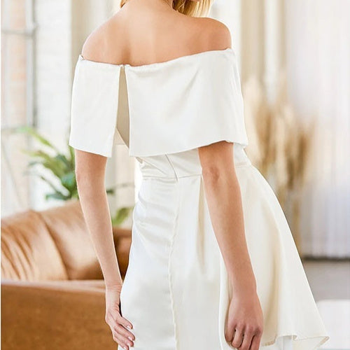 Off-shoulder Short Sleeve Dress