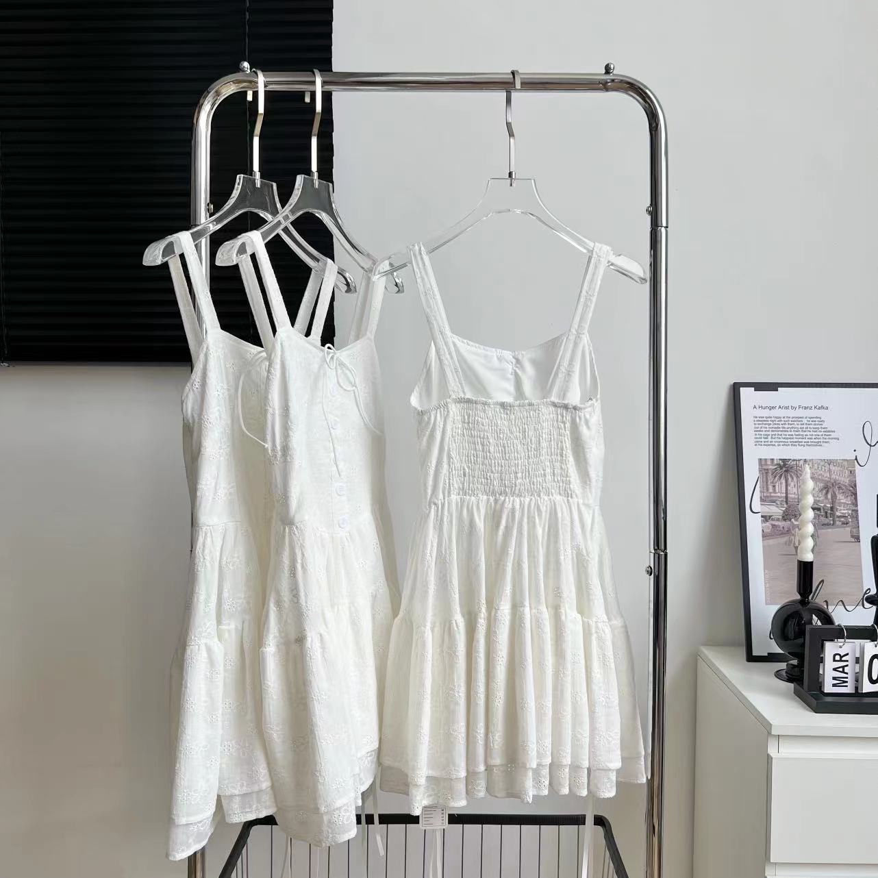 White Ballet Style Suspender Dress
