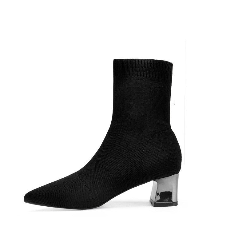 Winter Socks Boots High Heel