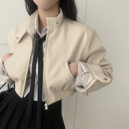 French Style Retro Design Zipped Jacket