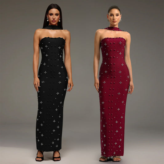 Elegant Beaded Tube Dress - M Chic Boutique