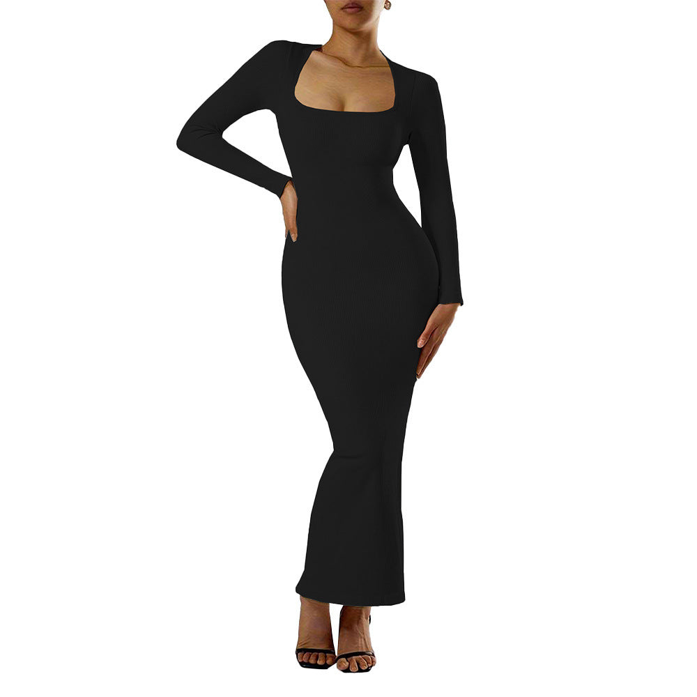 Square Collar Sheath Dress