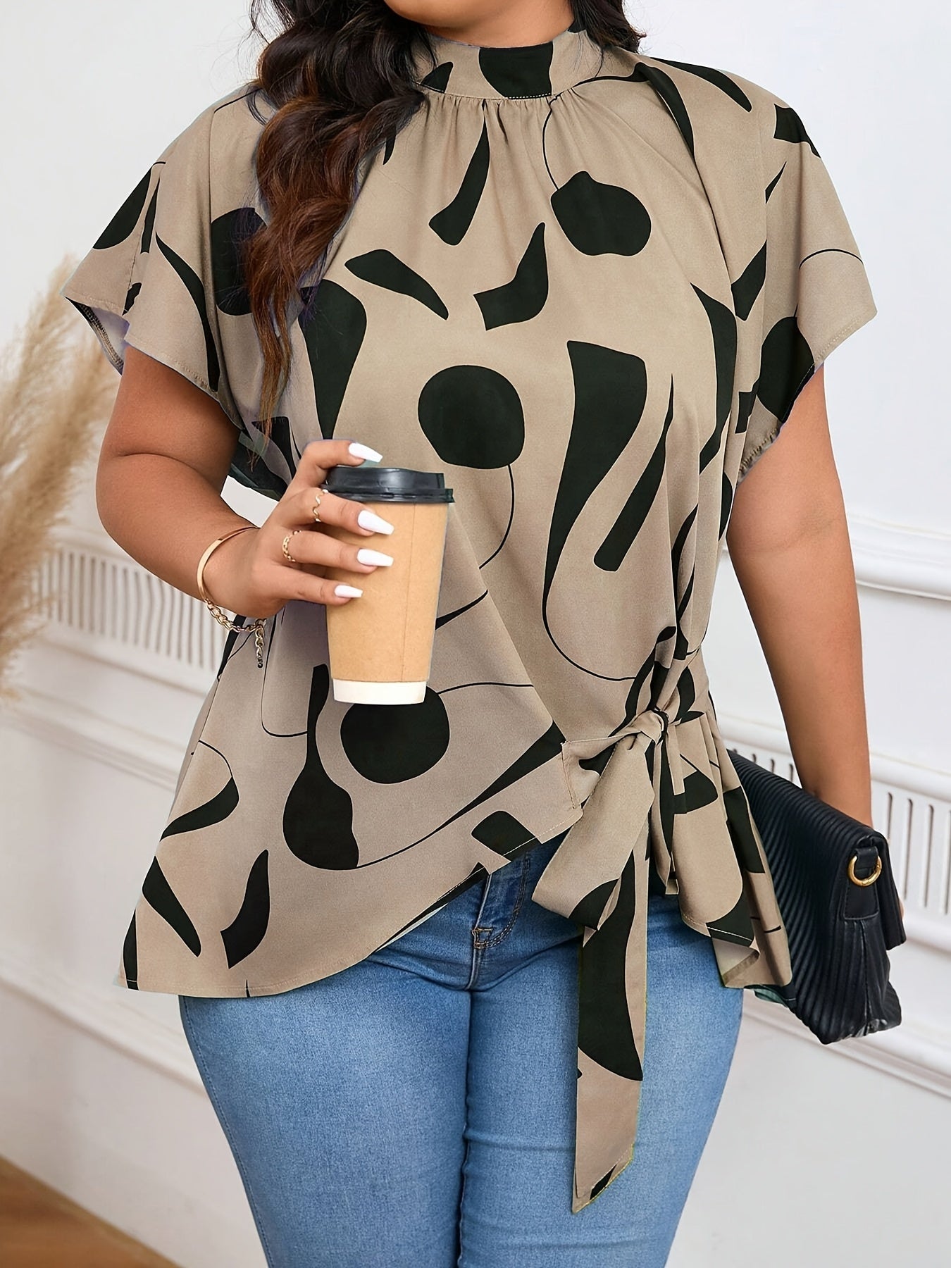 Irregular Print Blouse