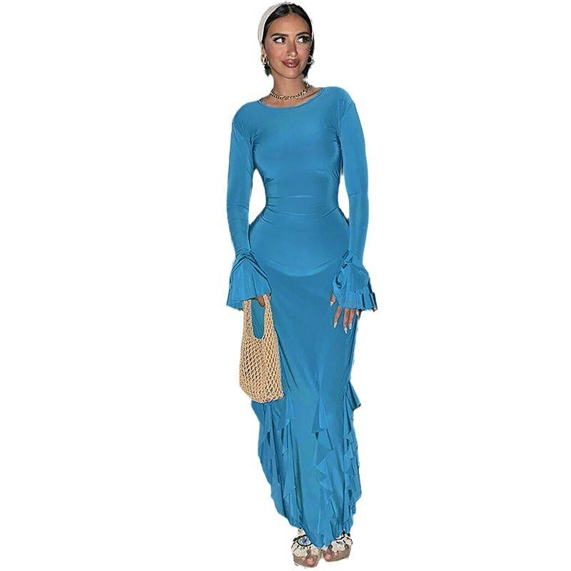 Slim Lace Long Sleeves Dress